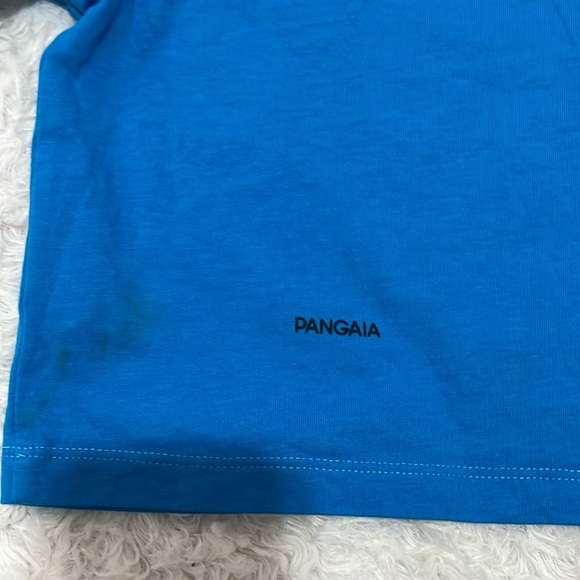 Pangaia Blue Boxy Crop T-Shirt Short Sleeve - Picture 10 of 13